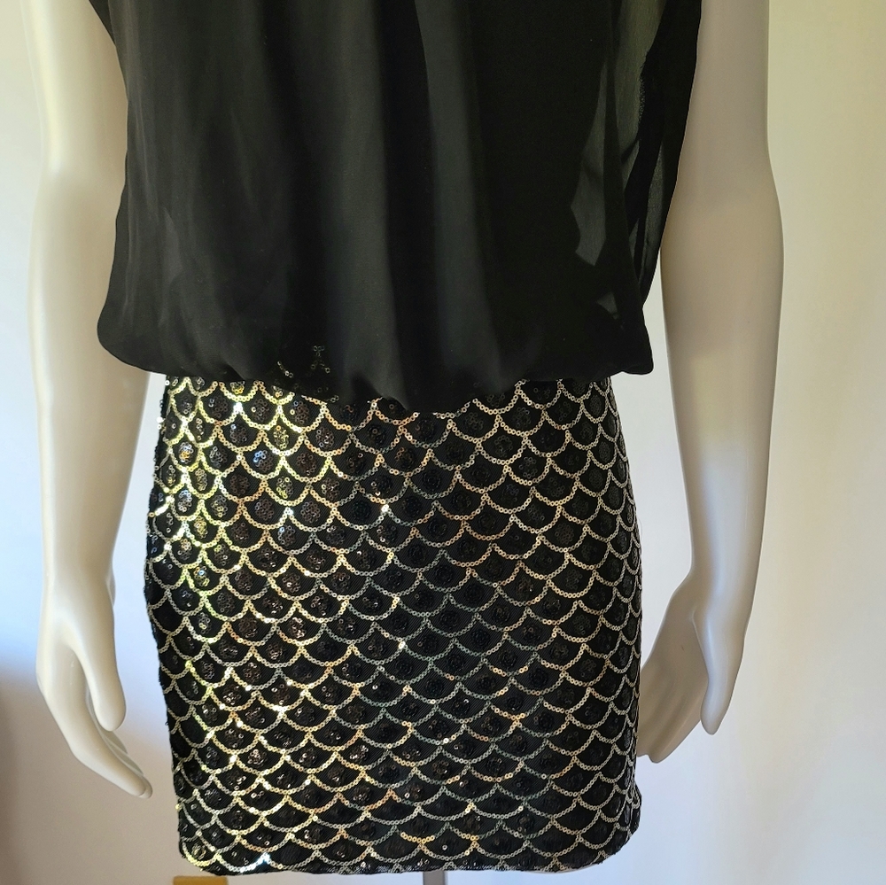 As U Wish Women's Beaded Mini Cocktail Party Dress Size M